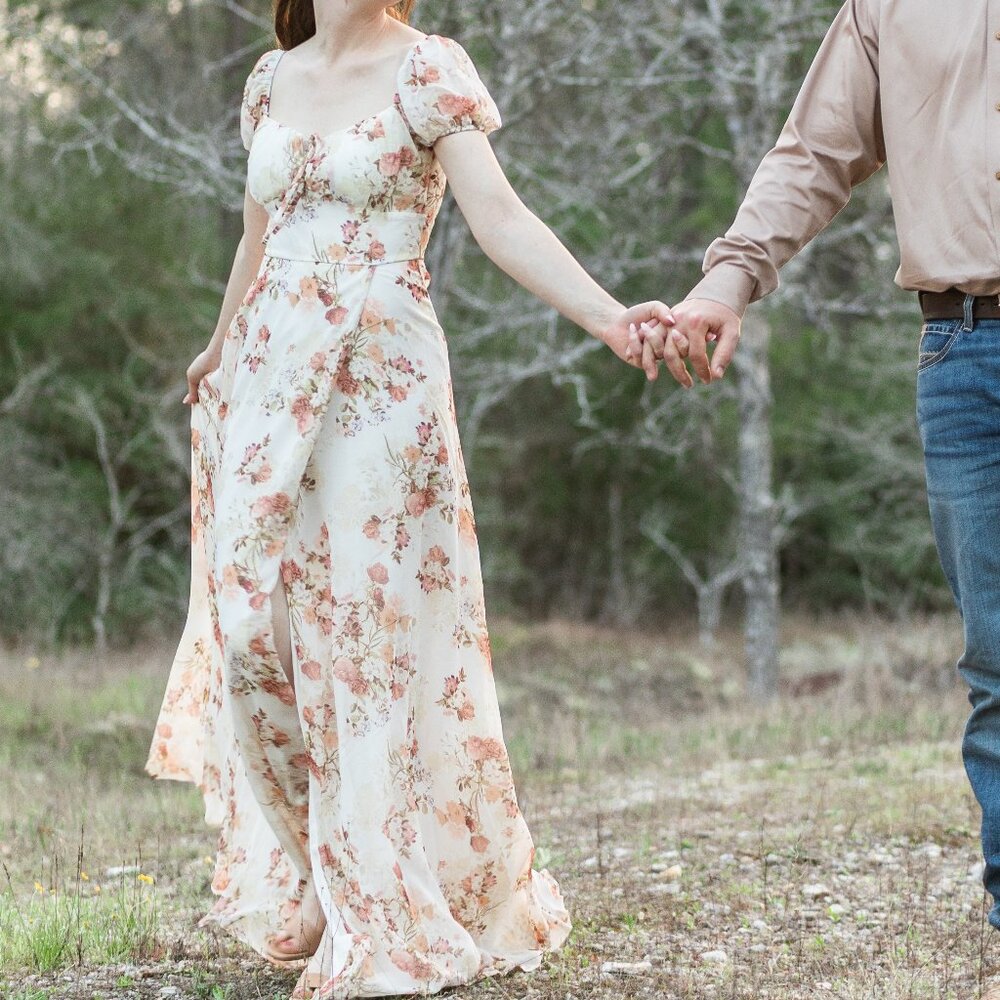 A-Line Formal Floral Dress - Picture 2 of 3